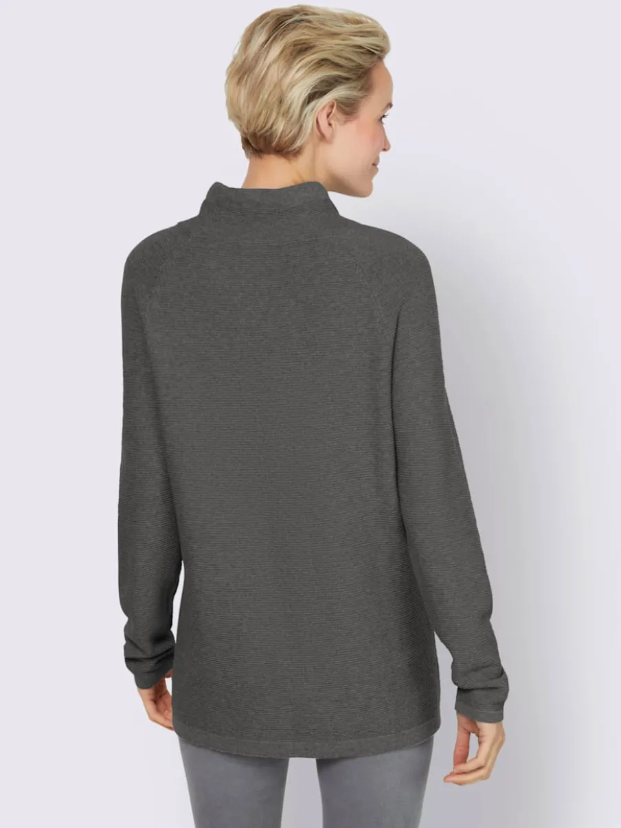 Pull à col montant et manches longues en tricot