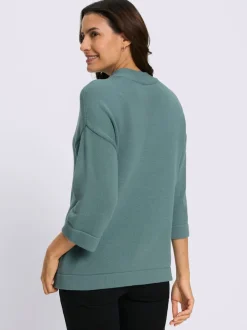 Pull à col montant pur coton