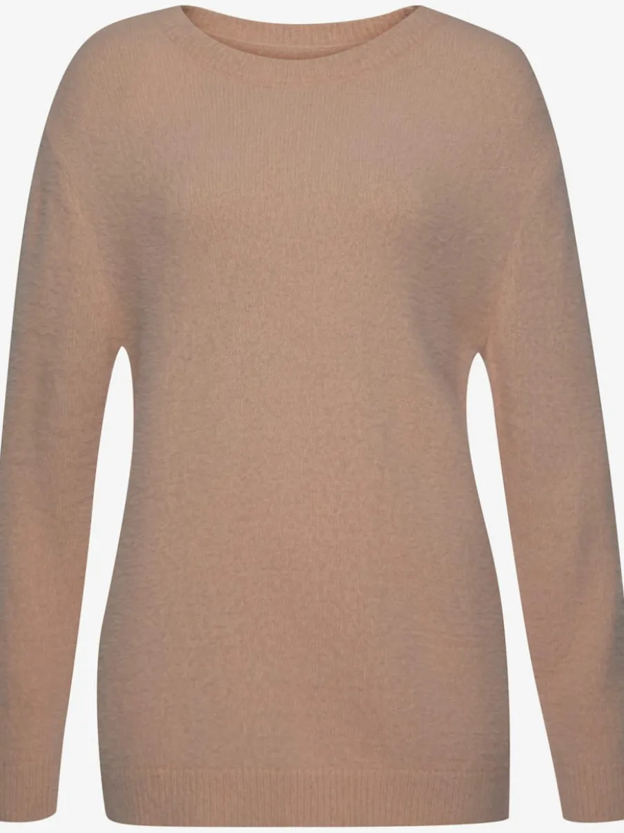 Pull à col rond avec mancherons en tricot doux et moelleux