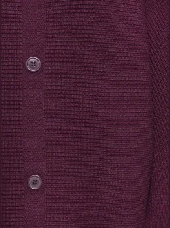 Pull col rond avec manches chauve-souris et ourlet droit en tricot côtelé