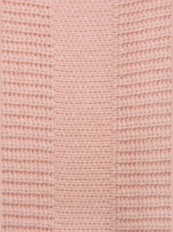 Pull col rond avec manches chauve-souris et ourlet droit en tricot côtelé