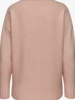 Pull col rond avec manches longues et coutures décoratives