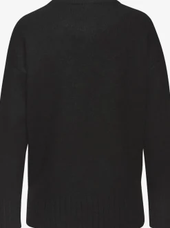 Pull col rond avec manches longues et coutures décoratives