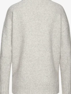 Pull col rond avec manches longues et coutures décoratives