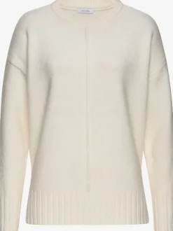 Pull col rond avec manches longues et coutures décoratives