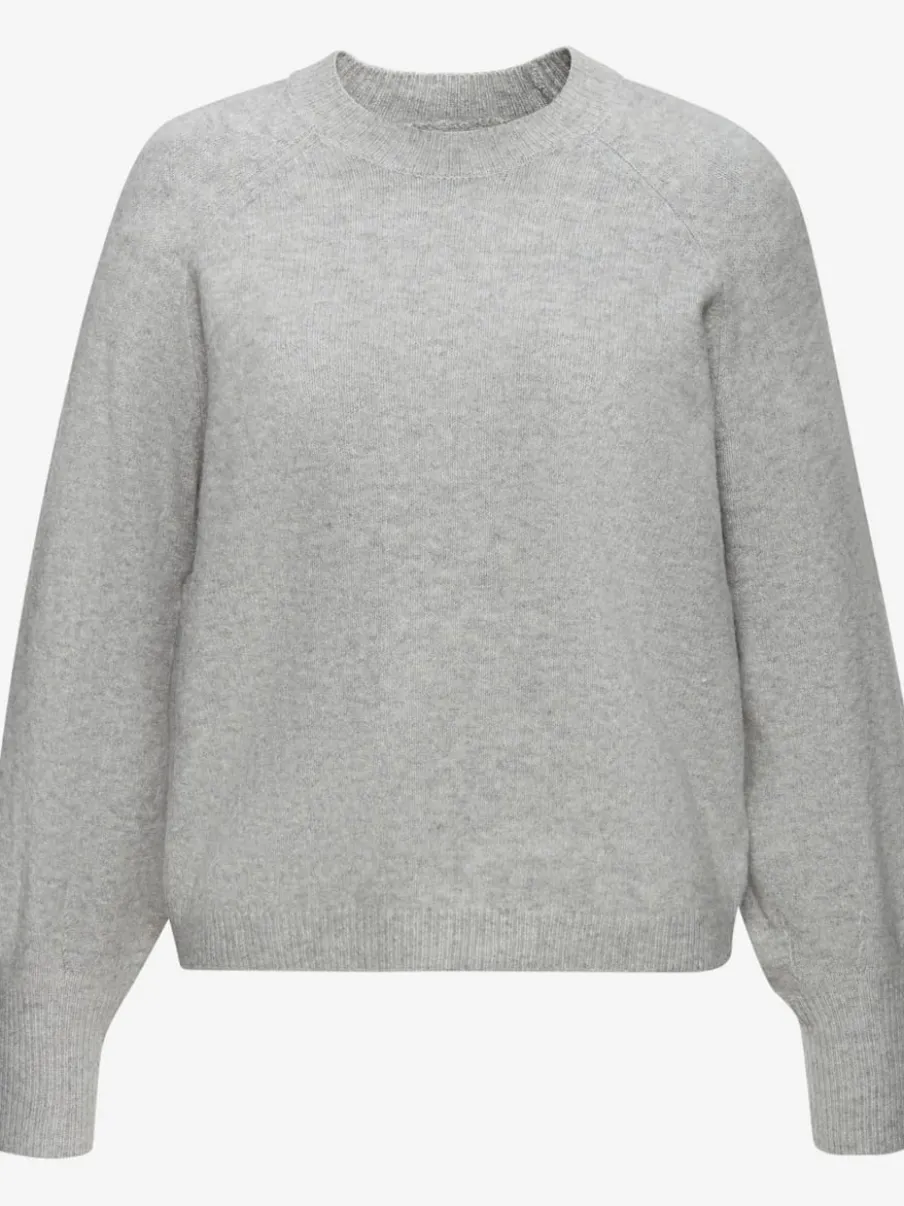 Pull col rond avec manches longues et boutons doux