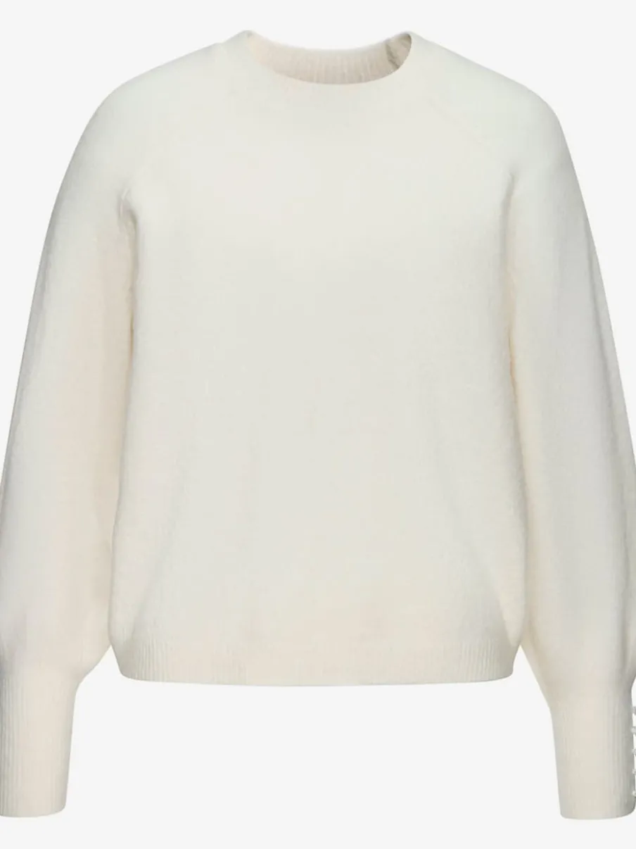 Pull col rond avec manches longues et boutons doux