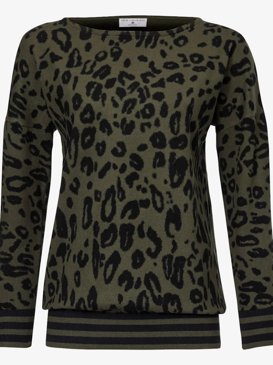 Pull col rond à motifs léopard coupe sportive