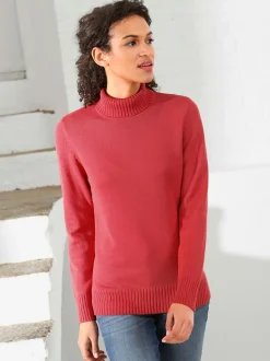 Pull col roulé à emmanchures diminuées finitions côtelées