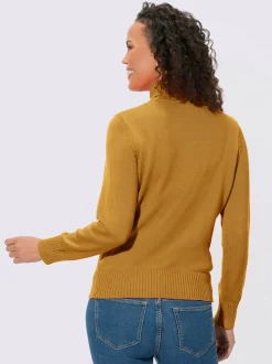 Pull col roulé à emmanchures diminuées finitions côtelées
