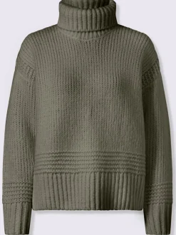 Pull à col roulé en tricot doux manches longues