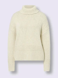 Pull à col roulé en tricot doux manches longues