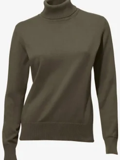Pull à col roulé en tricot doux manches longues