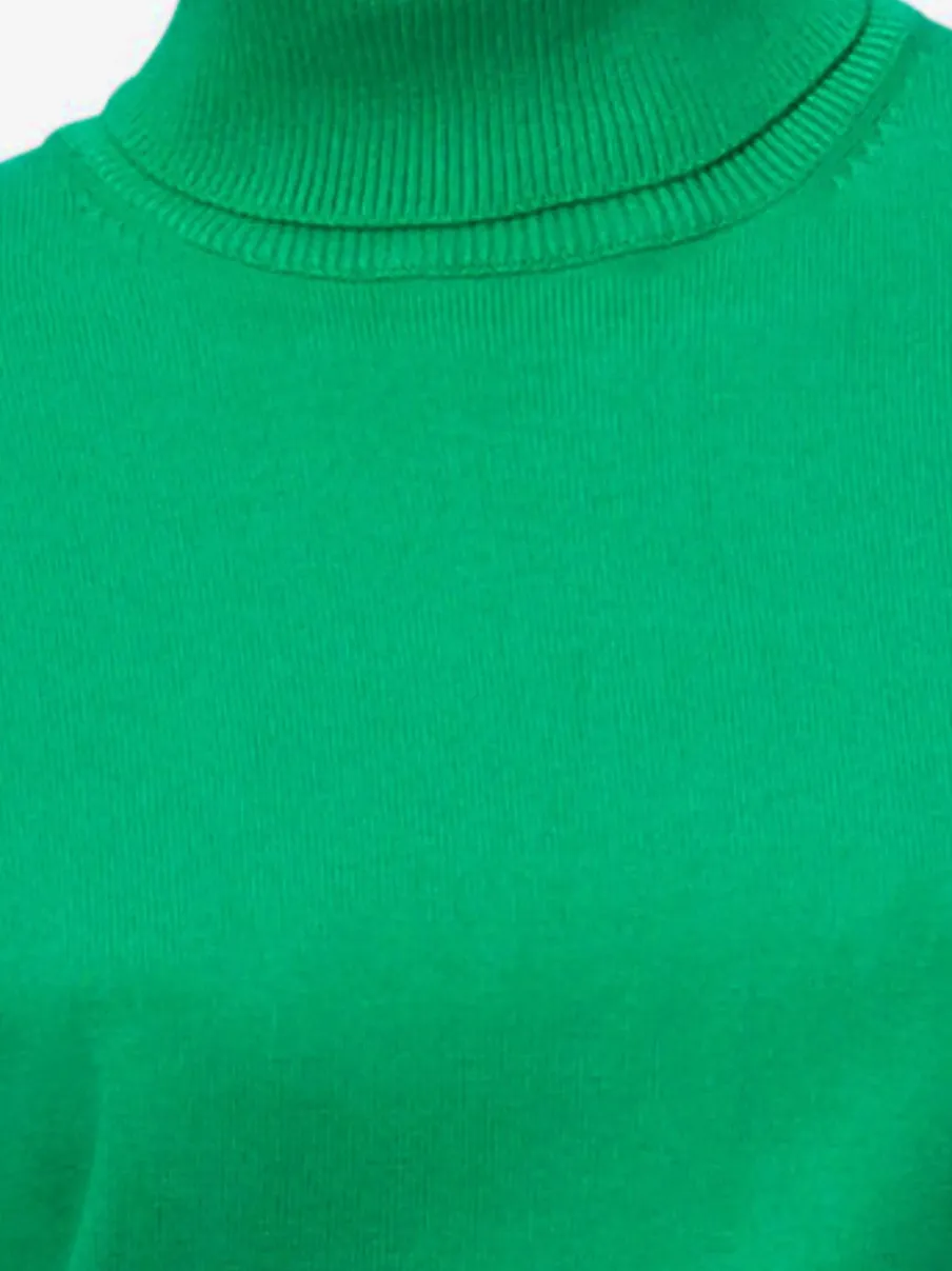 Pull à col roulé en tricot doux manches longues