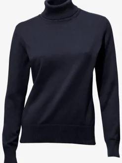 Pull à col roulé en tricot doux manches longues