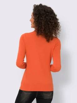 Pull à col roulé en tricot doux manches longues