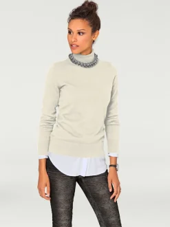 Pull à col roulé en tricot doux manches longues