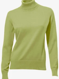 Pull à col roulé en tricot doux manches longues