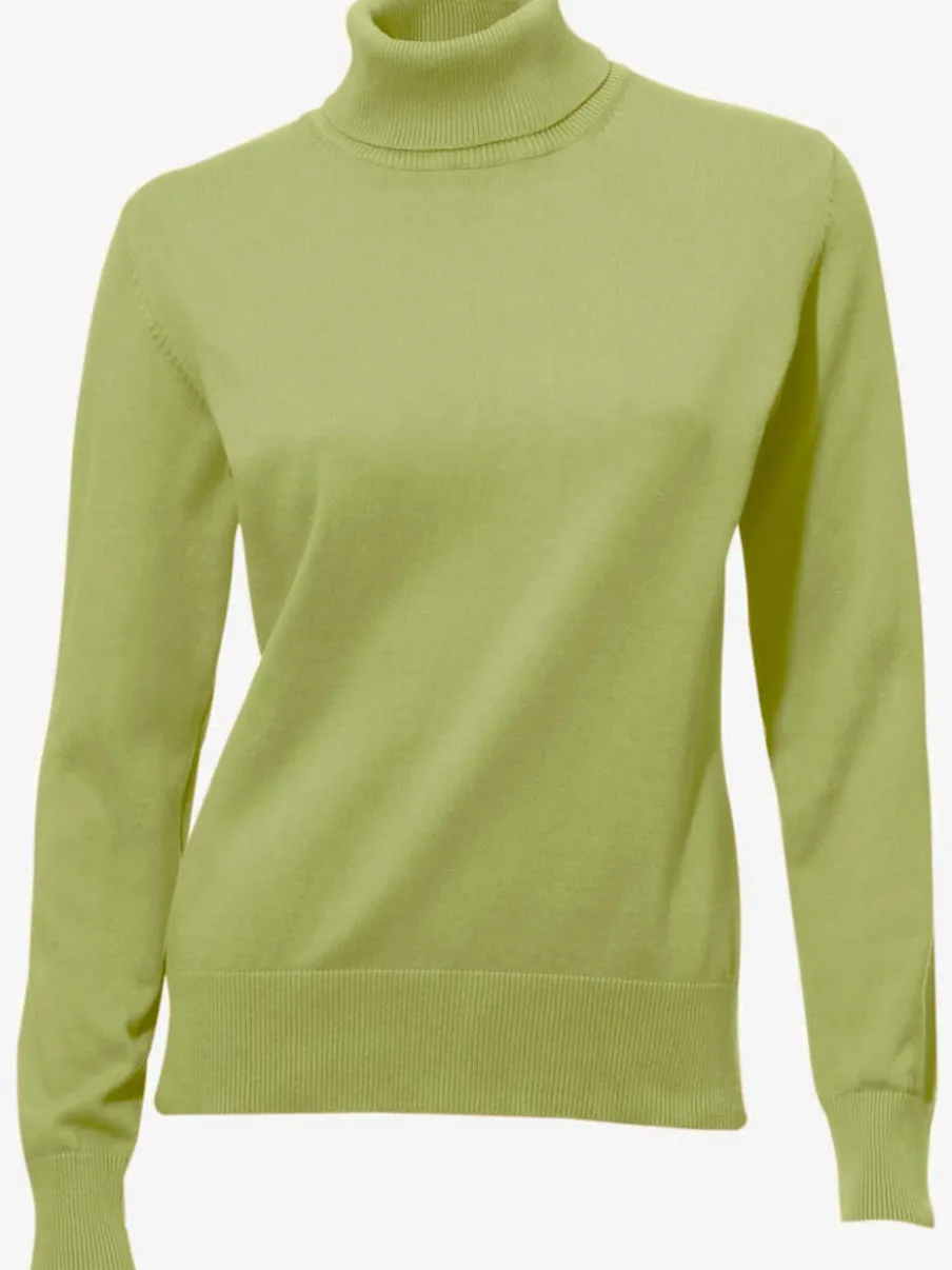 Pull à col roulé en tricot doux manches longues