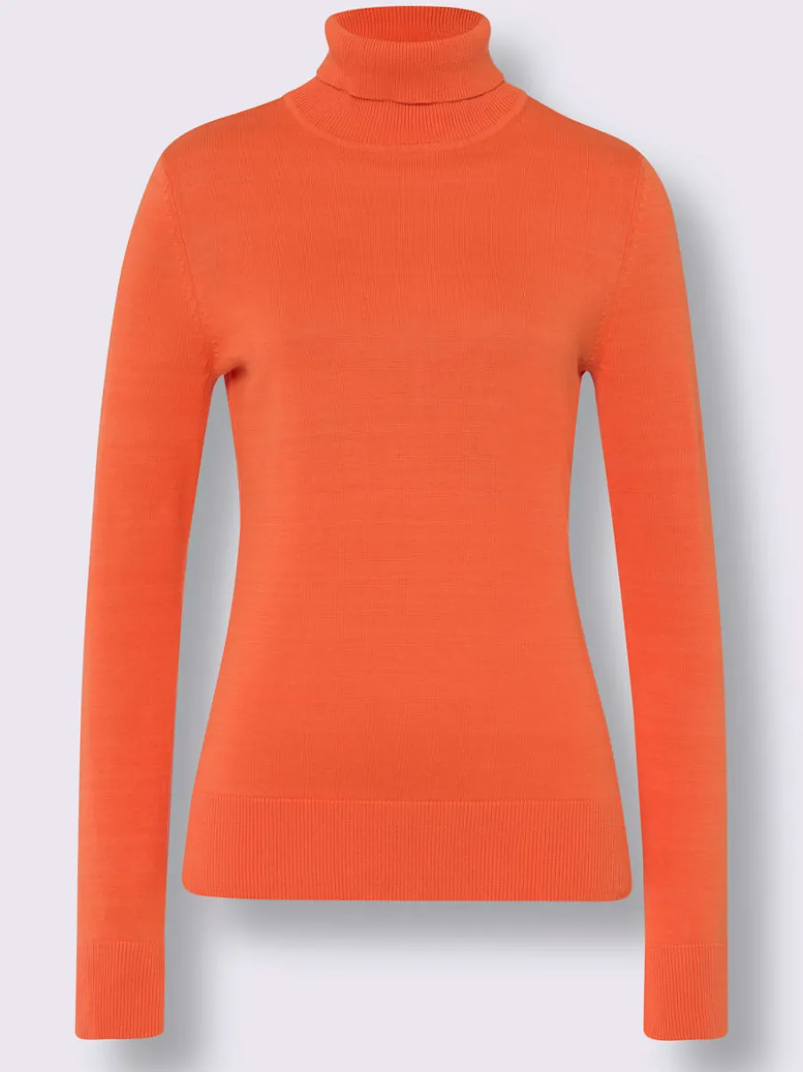 Pull à col roulé en tricot doux manches longues
