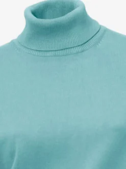 Pull à col roulé en tricot doux manches longues