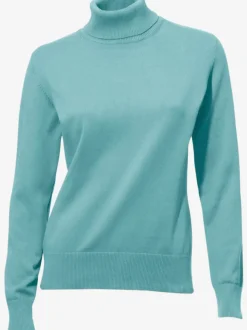 Pull à col roulé en tricot doux manches longues