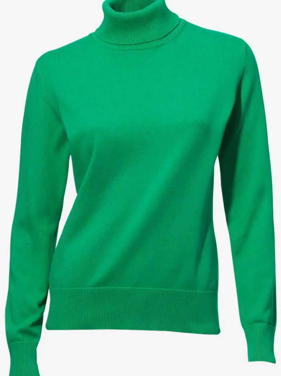 Pull à col roulé en tricot doux manches longues