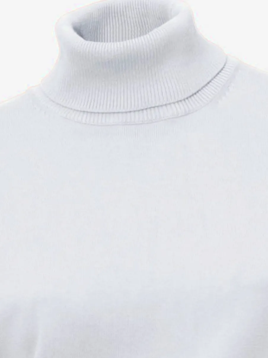 Pull à col roulé en tricot doux manches longues