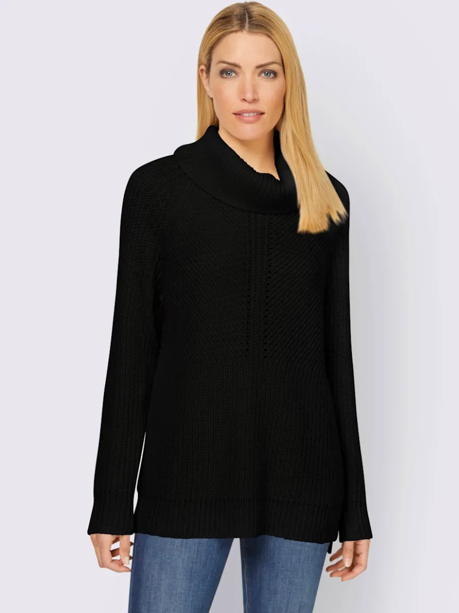 Pull à col roulé manches longues en maille moderne