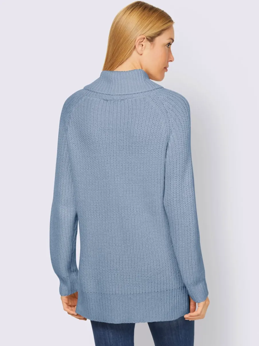 Pull à col roulé manches longues en maille moderne