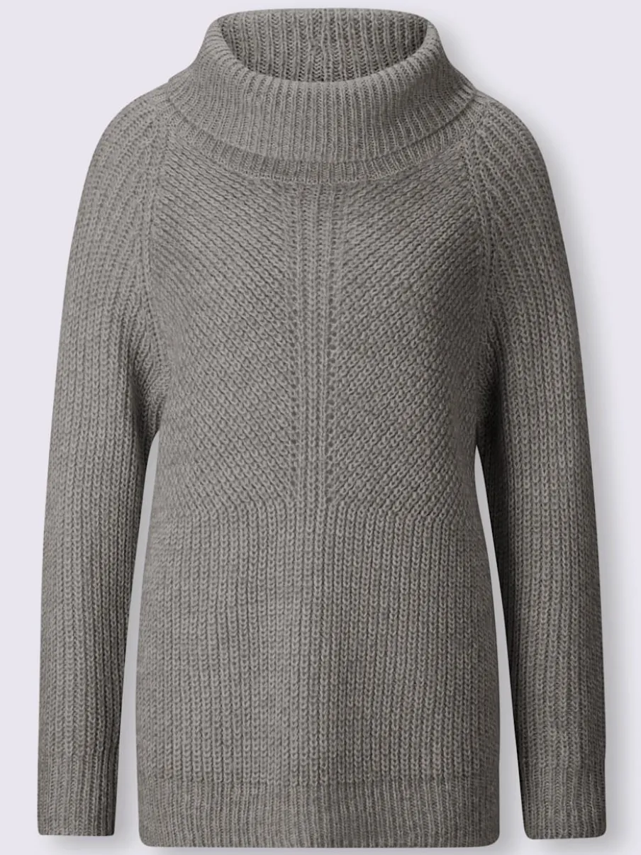 Pull à col roulé manches longues en maille moderne