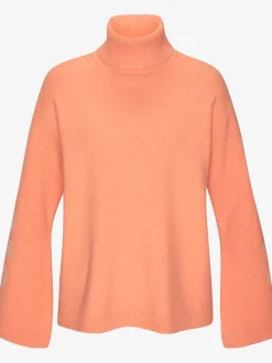 Pull à col roulé manches longues avec logo brodé