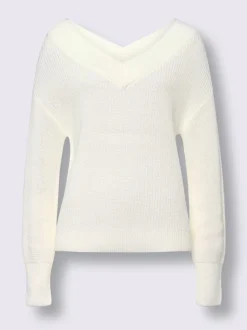 Pull décontracté à encolure en V en coton responsable