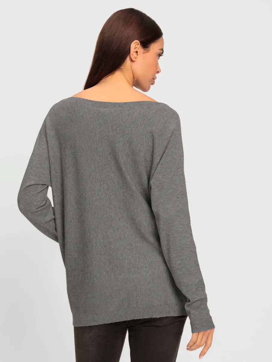 Pull décontracté à encolure ronde et manches longues