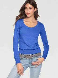 Pull décontracté en tricot fin à encolure ronde