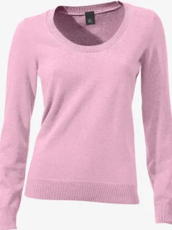 Pull décontracté en tricot fin à encolure ronde