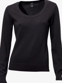 Pull décontracté en tricot fin à encolure ronde