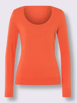 Pull décontracté en tricot fin à encolure ronde