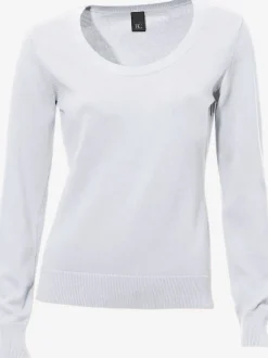 Pull décontracté en tricot fin à encolure ronde