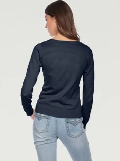 Pull décontracté en tricot fin à encolure ronde