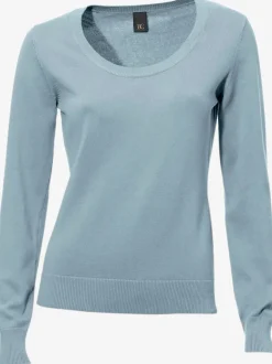 Pull décontracté en tricot fin à encolure ronde