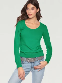Pull décontracté en tricot fin à encolure ronde