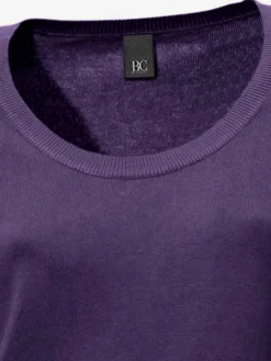 Pull décontracté en tricot fin à encolure ronde