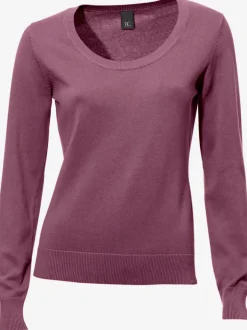 Pull décontracté en tricot fin à encolure ronde