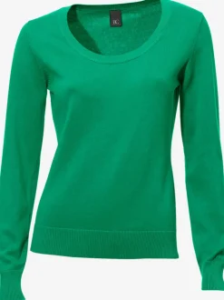 Pull décontracté en tricot fin à encolure ronde