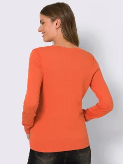 Pull décontracté en tricot fin à encolure ronde