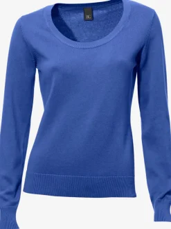 Pull décontracté en tricot fin à encolure ronde