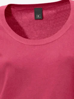 Pull décontracté en tricot fin à encolure ronde