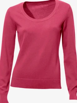Pull décontracté en tricot fin à encolure ronde
