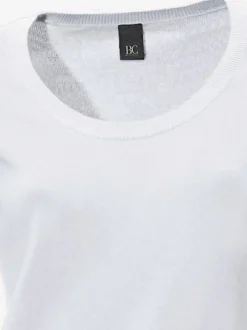 Pull décontracté en tricot fin à encolure ronde